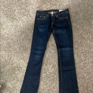 rag & bone Women's Boot Cut Jeans in Dark Blue
